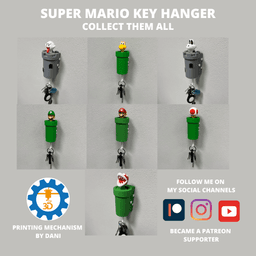 SUPER MARIO PIPE KEY HANGER - MARIO 3d model