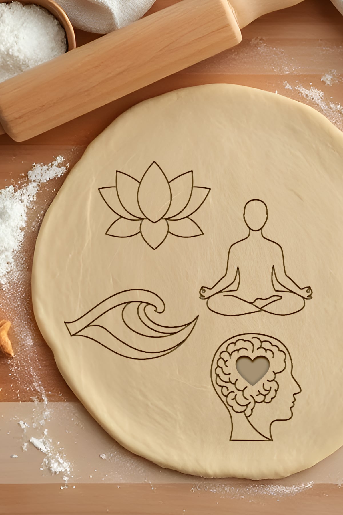 Yoga Cookie Cutter, Biscuit Cutter 3d model