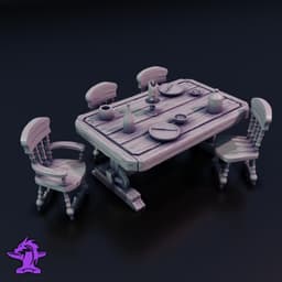 Rustic Tavern Table 3d model