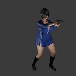 Sexy Spy Woman v2 3d model