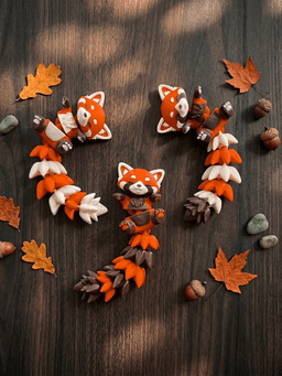 Cute Flexi Baby Red Panda Toy / Keychain - FREE 3d model