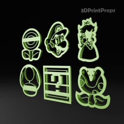 Super Mario Cookie Cutters 3d model