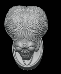 MARTIAN SCULPTURE - HEADPHONES HOLDER -SEVERAL VARIATIONS 3d model