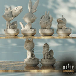 Chess Set - Pokemon - Customizable 3d model