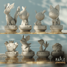 Chess Set - Pokemon - Customizable 3d model