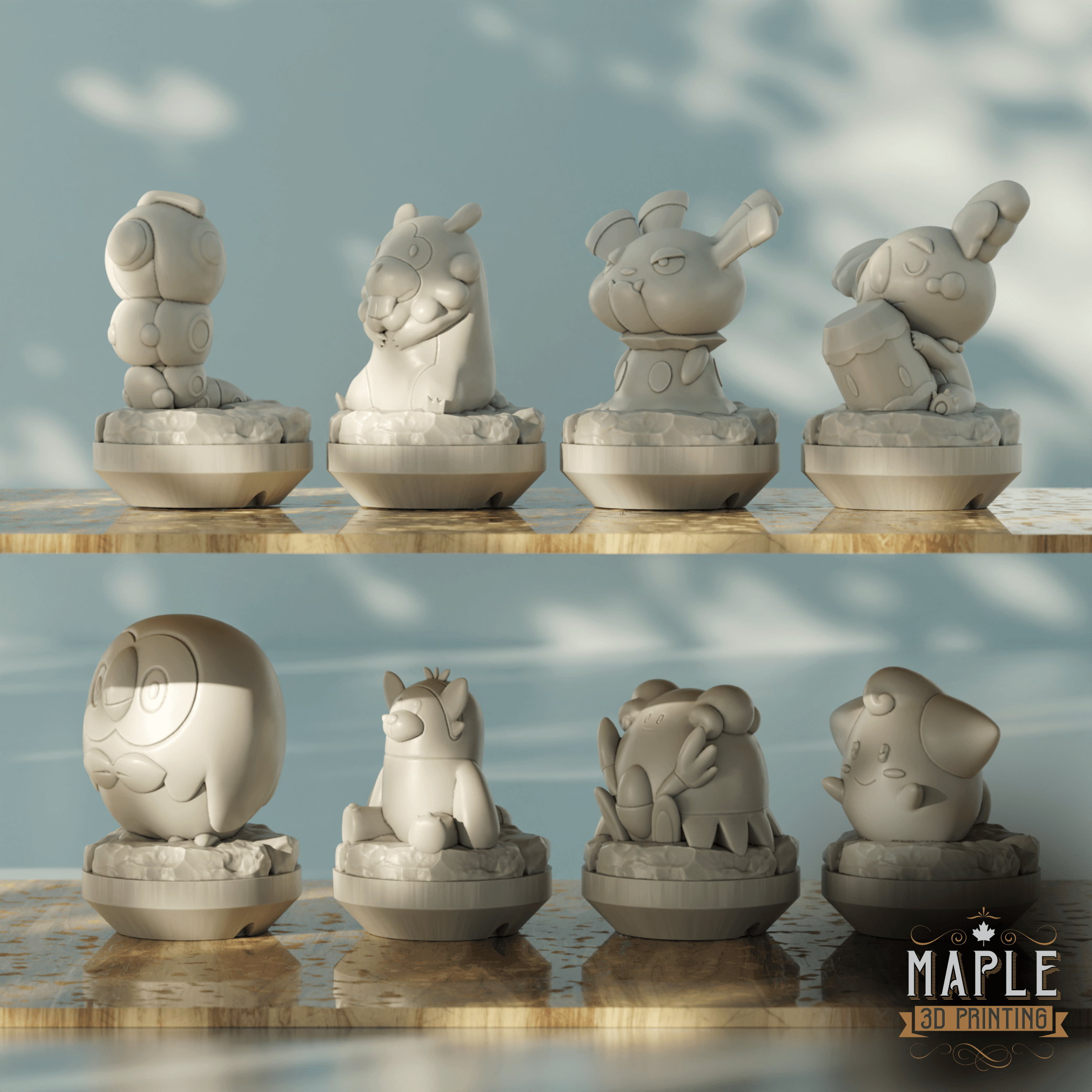 Chess Set - Pokemon - Customizable 3d model