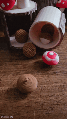 Mushroom and Acorn top spinners! 3d model