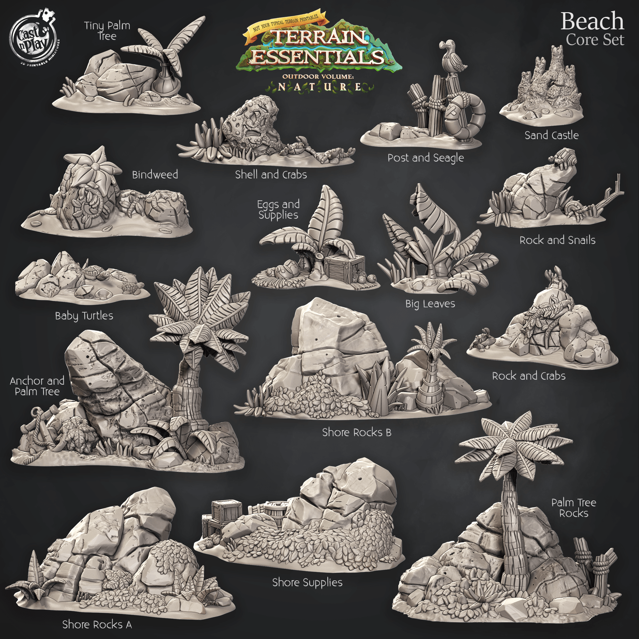 Beach Set (Pre-Supported) 3d model