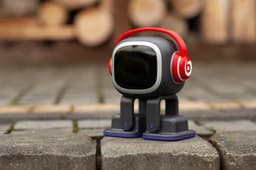 Emo Pet Robot Custom Red Headphones 3d model