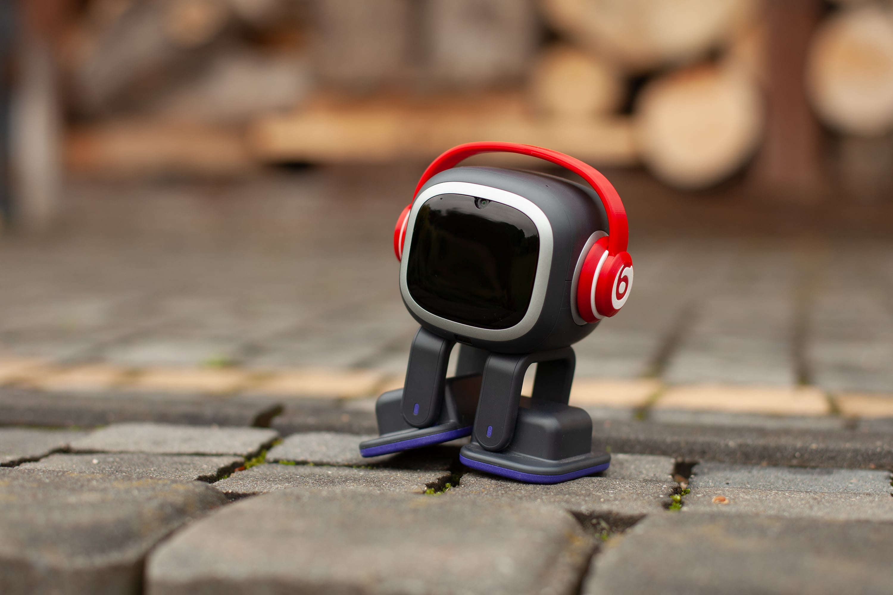 Emo Pet Robot Custom Red Headphones 3d model