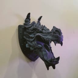Dragon Bust Accessory Stand - Print in Place Version 3d model