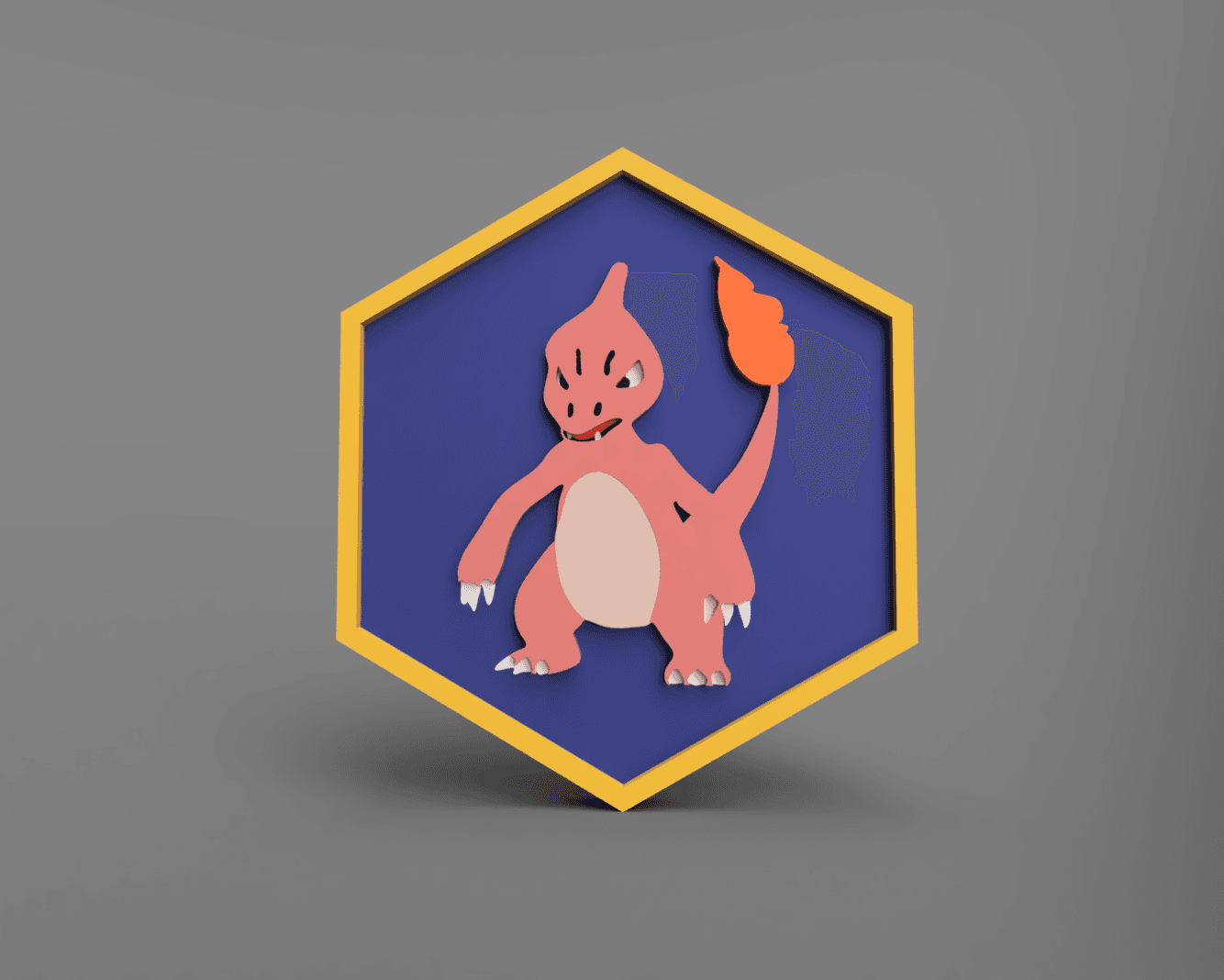 Charmeleon Pokemon PokeCoin 3mf 3d model
