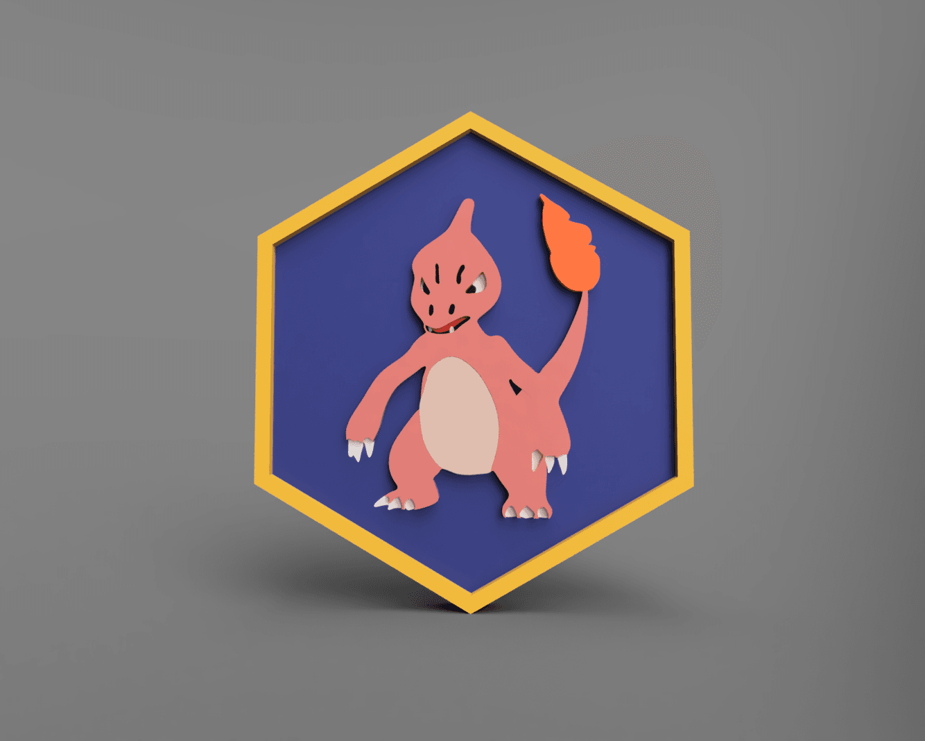Charmeleon Pokemon PokeCoin 3mf 3d model