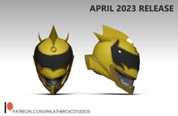 Yellow Death Ranger Helmet 3d model