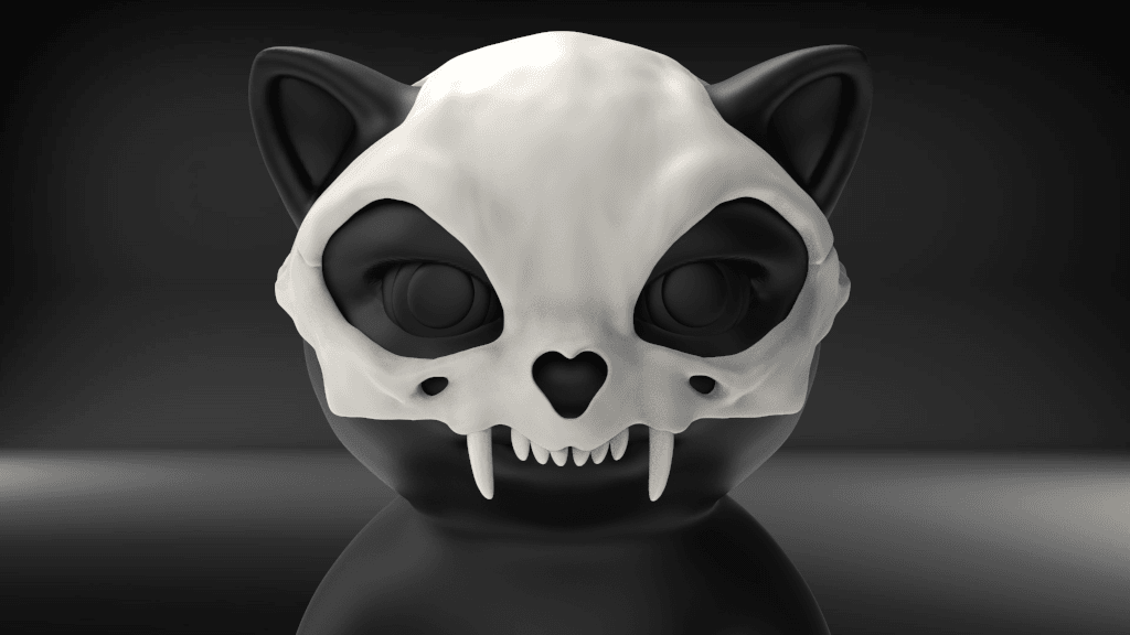 Cat Skull Hat 3d model
