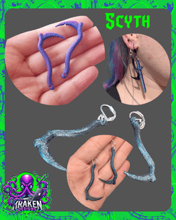 Scyth Earrings 3d model