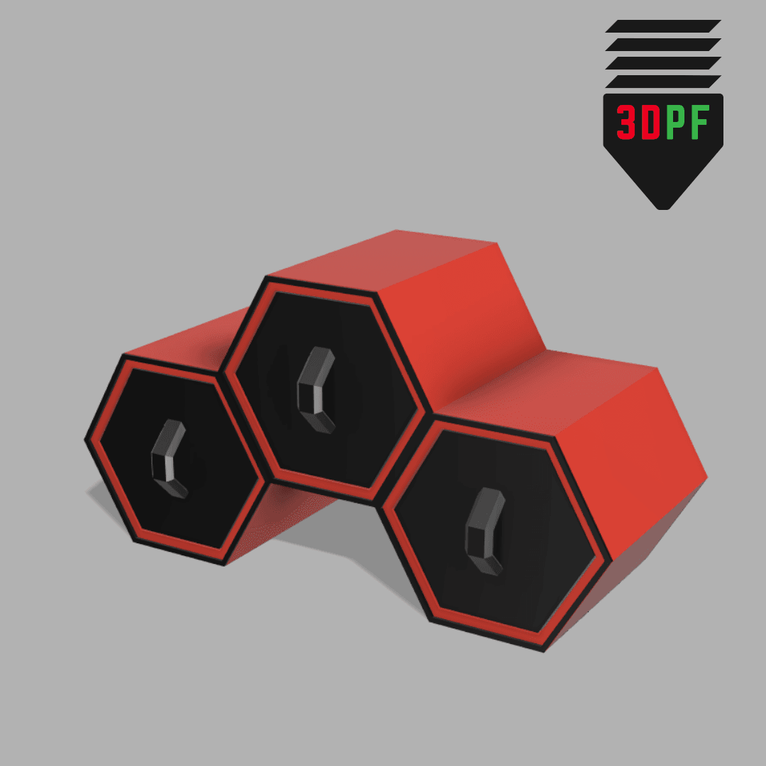 Hexagon Organizer Stackable Upgrade 3d model