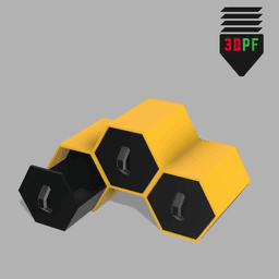 Hexagon Organizer Stackable Upgrade 3d model