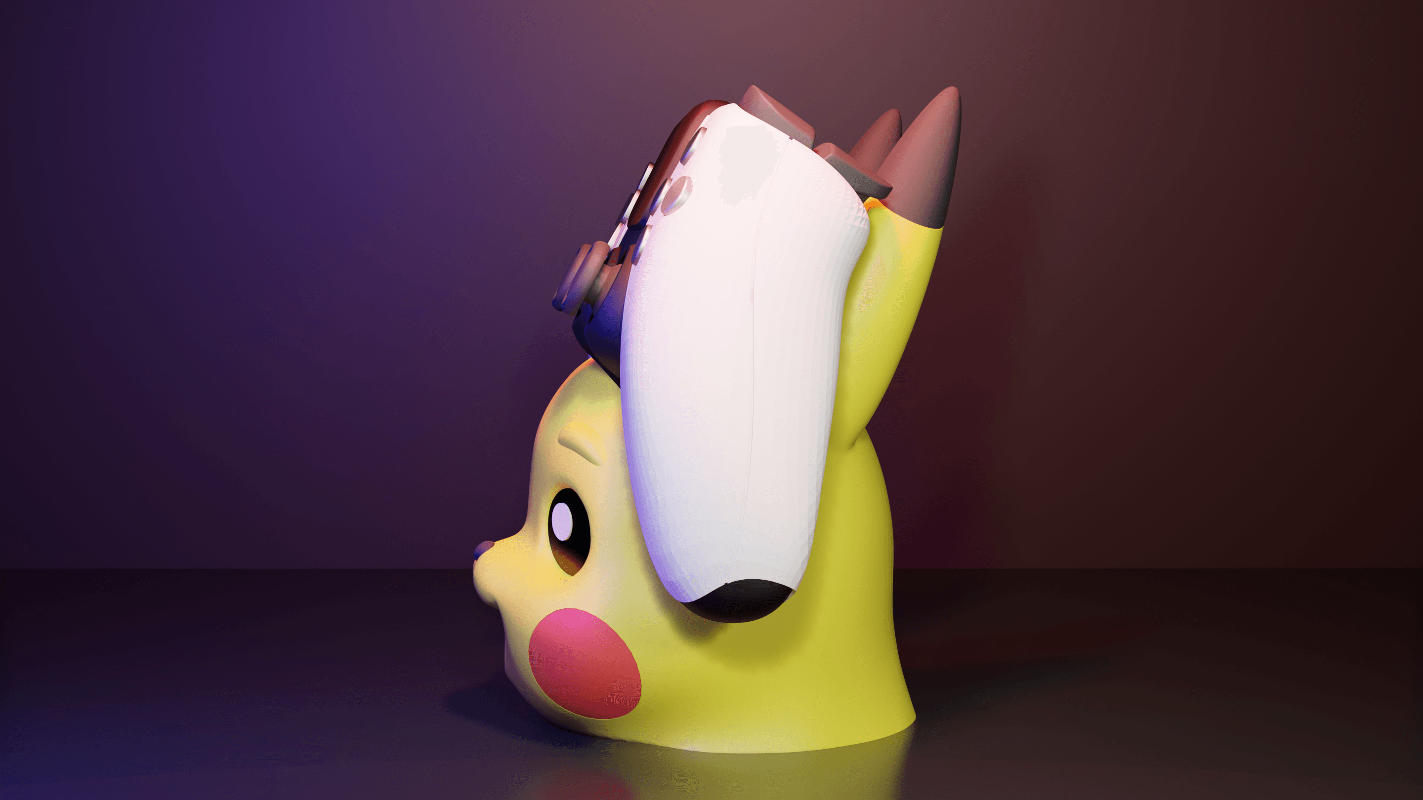 Pikachu Controller Holder 3d model