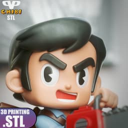 Ash Evil Dead Chibi STL for 3D Printing ChibiSTL 3DXM 3d model