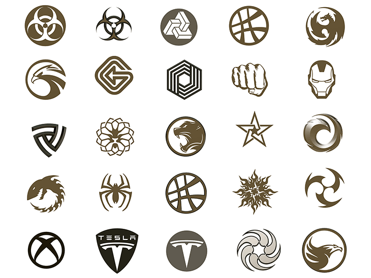 Lots of little logos 3d model