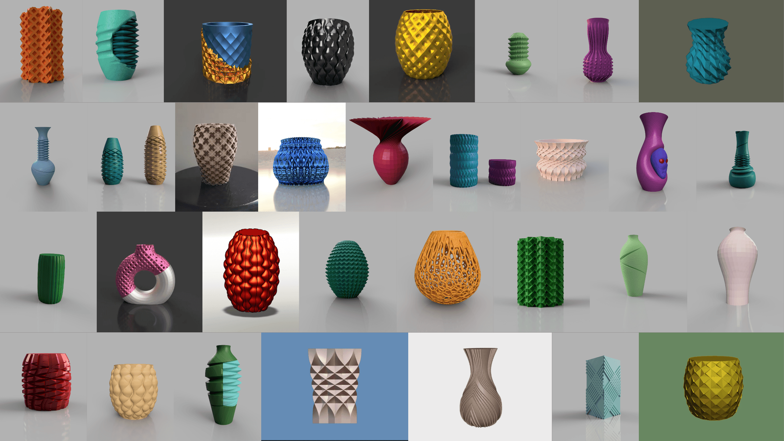 Mega 100 Vase Pack 3d model
