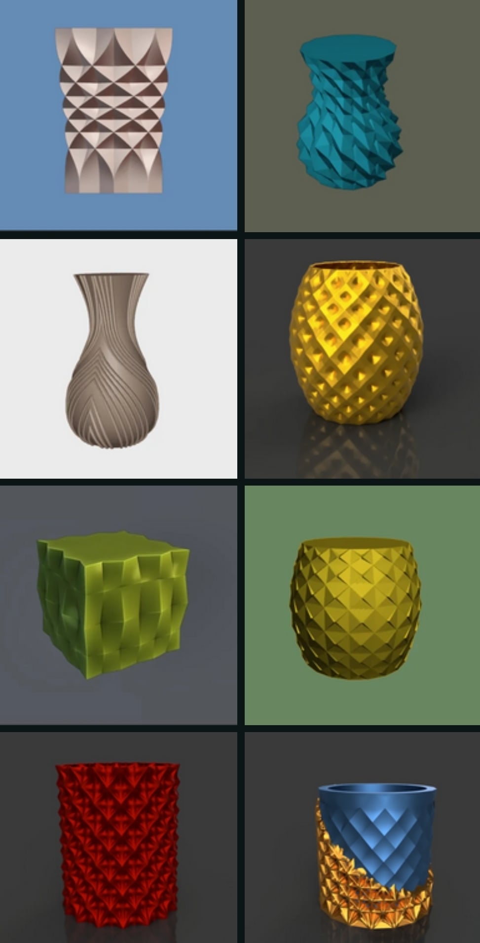 Mega 100 Vase Pack 3d model
