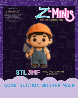 Z-Mini Construction Worker Male 3d model