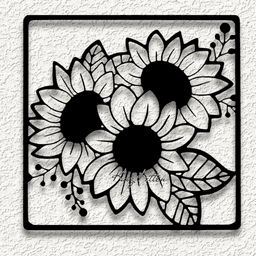 sunflowers spring garden WALL ART HOME DECOR 3d model