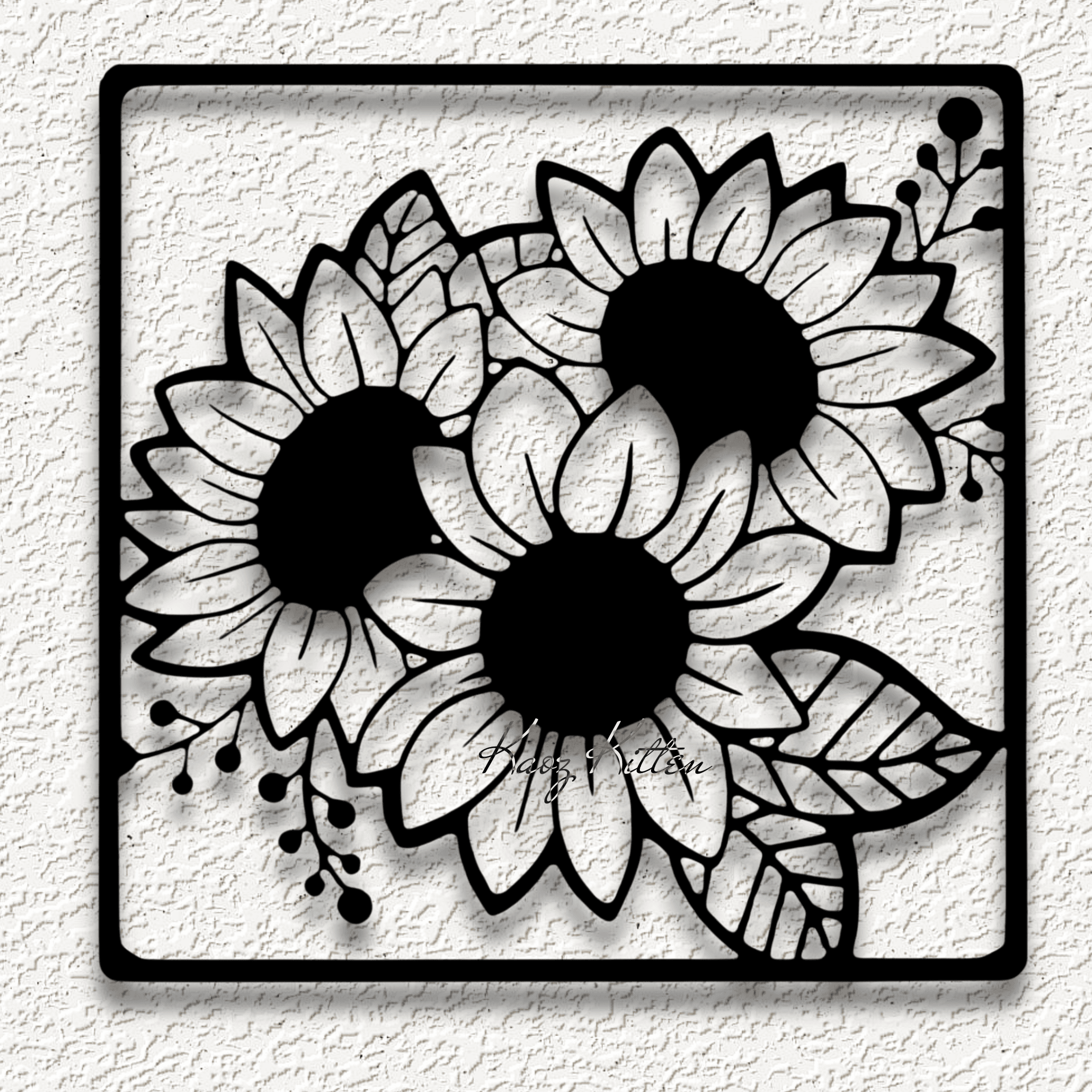 sunflowers spring garden WALL ART HOME DECOR 3d model
