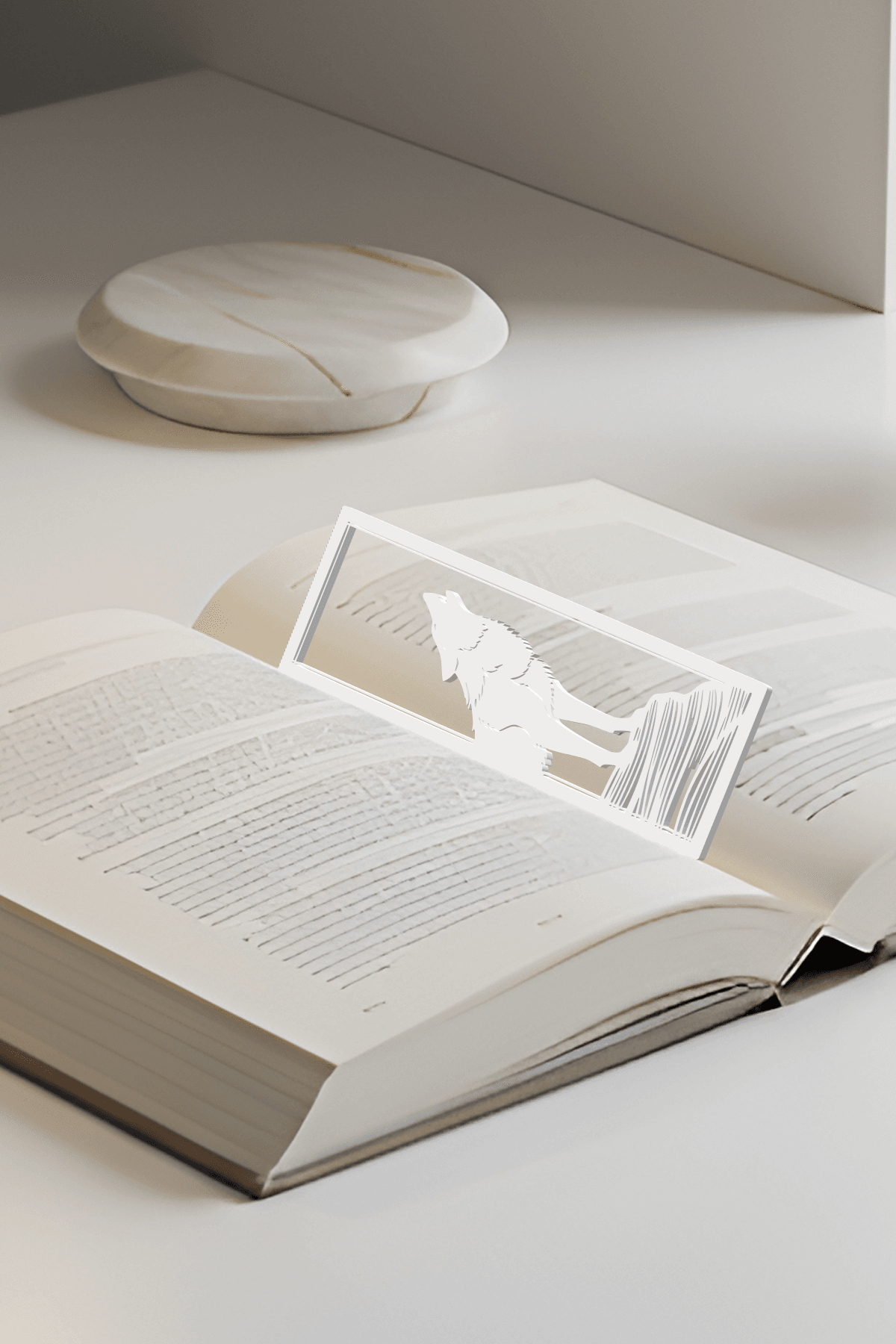 Wolf Bookmark, Gift Idea 3d model