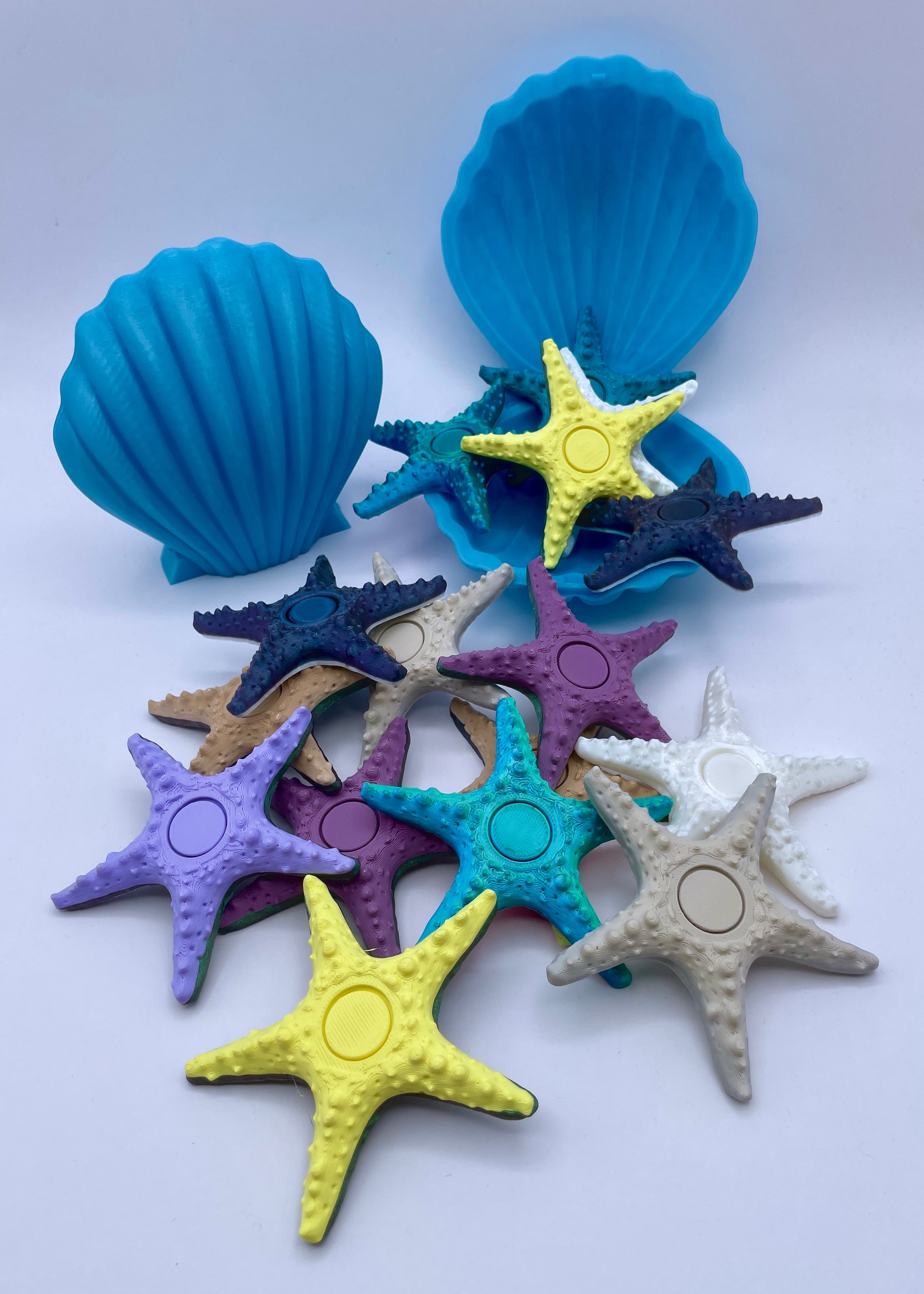 Polymaker Luminous Blue, various Matte, Silk and Starlight PLAs! Lovely models!!