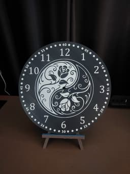 Valentine Rose Yin Yang Clock 3d model