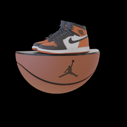 Jordan Basketball Shoe Display 3d model