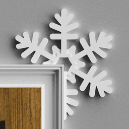 Snowflake Door Topper 3d model
