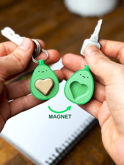 Avocado magnet Keychain 3d model