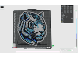 HueForge Tiger Face 3d model