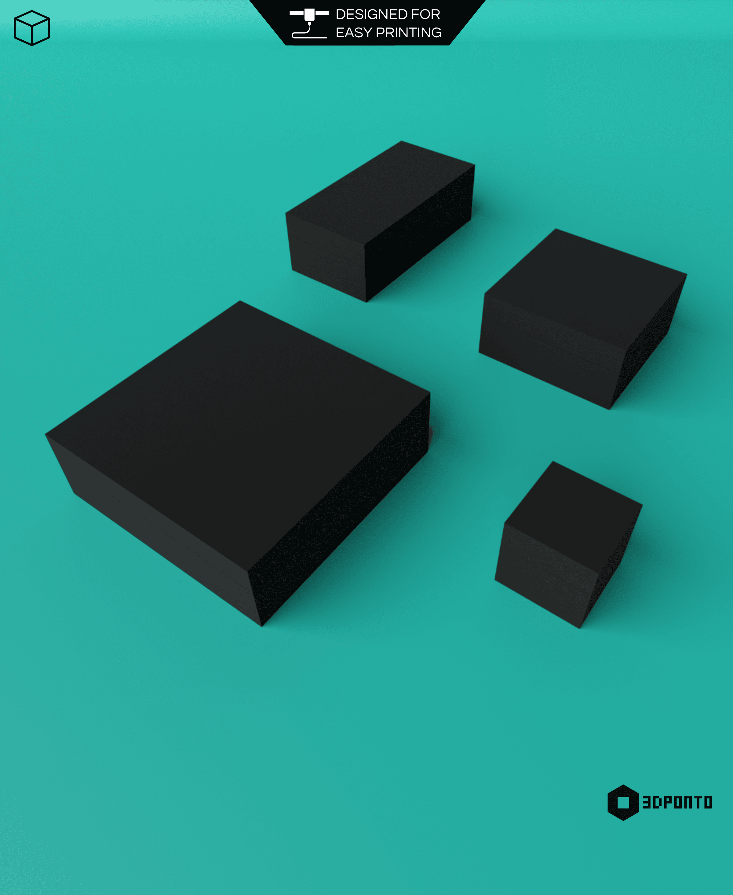 Box Container Set 3d model