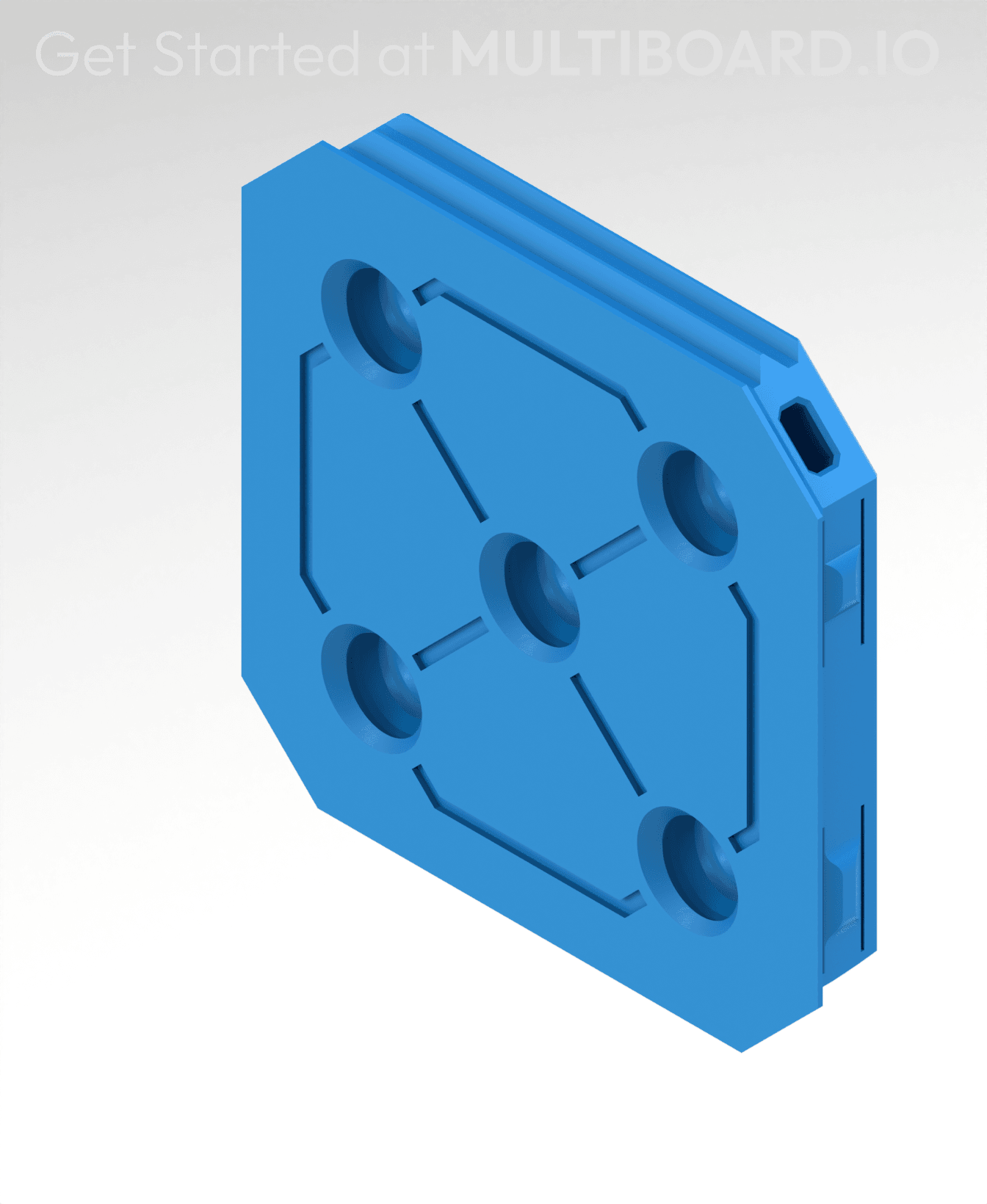 Small Threads - Square Plate Snap 3d model