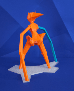 Deoxys Speed Low Poly Pokemon 3d model