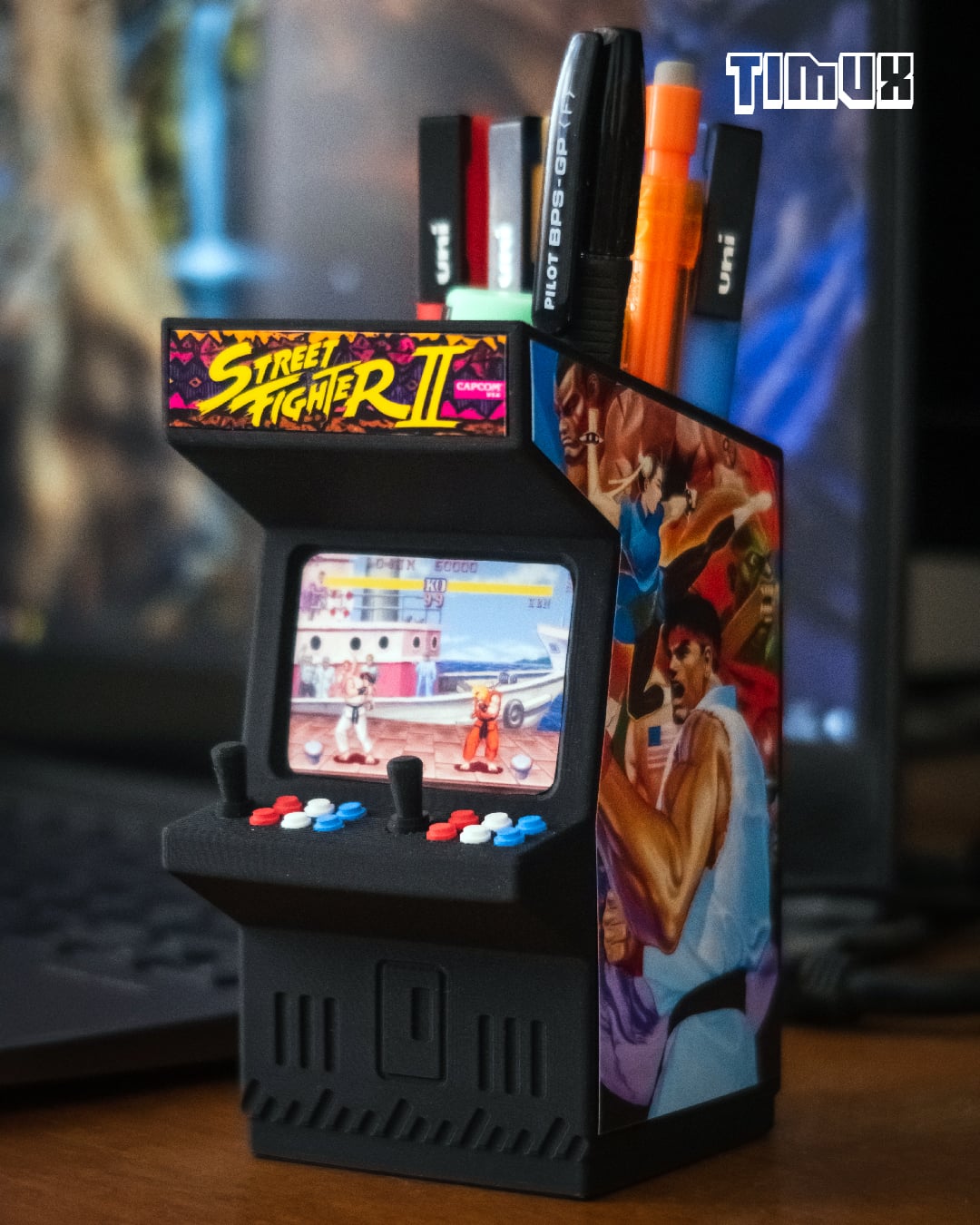 ARCADE MACHINE - FIGHT GAMES (PEN HOLDER) 3d model