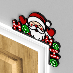 Santa Claus Christmas Door Topper 3d model