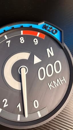 Need For Speed U2 Classic Tachometer Wall Clock 3d model