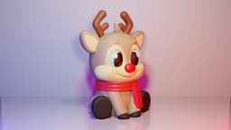 Cute Reindeer 3d model