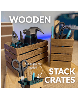 Customizable Wooden Crates organizers 3d model