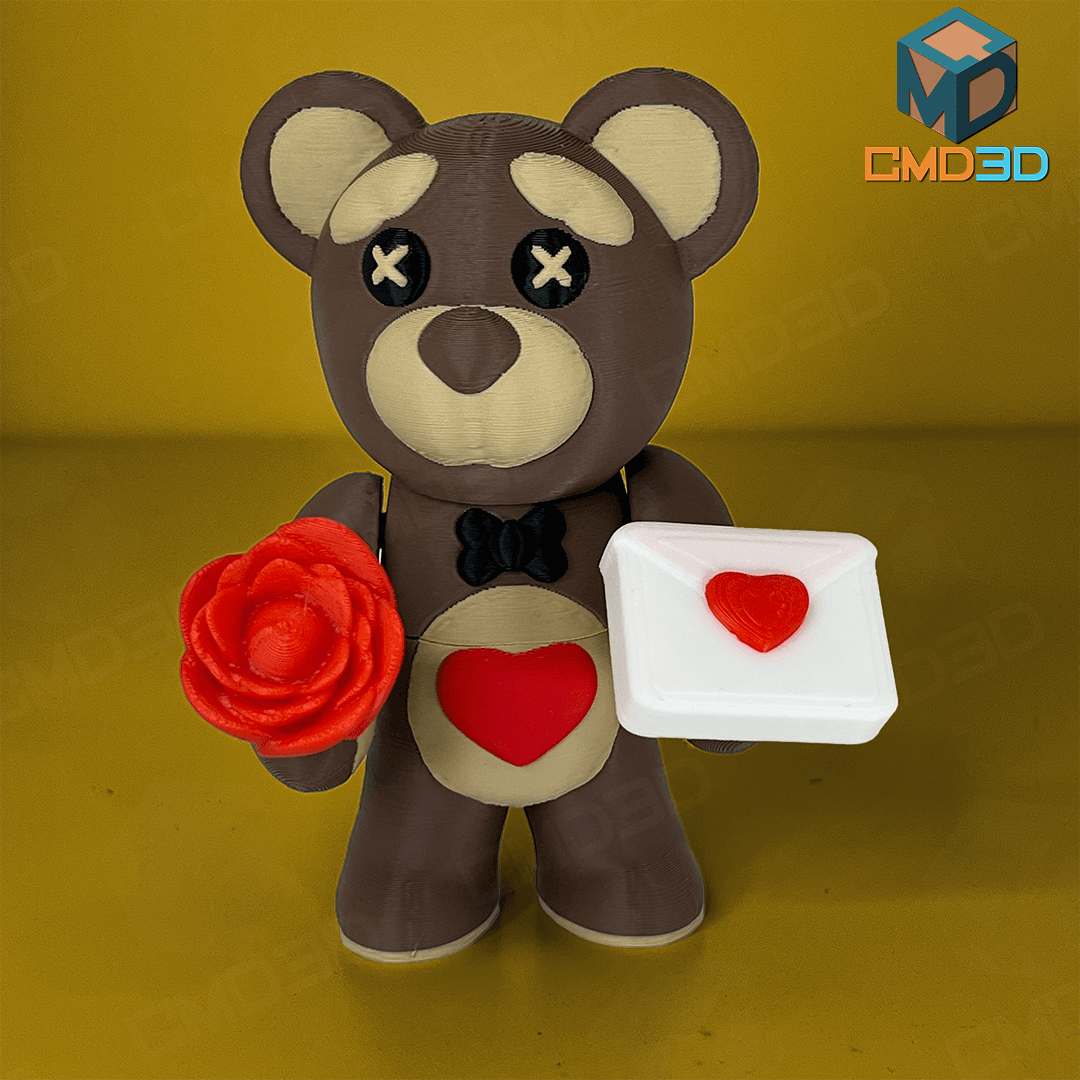 Articulated Valentines Teddy 3d model