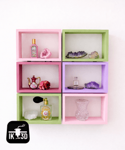 Modular Rectangular Display Shelves 3d model