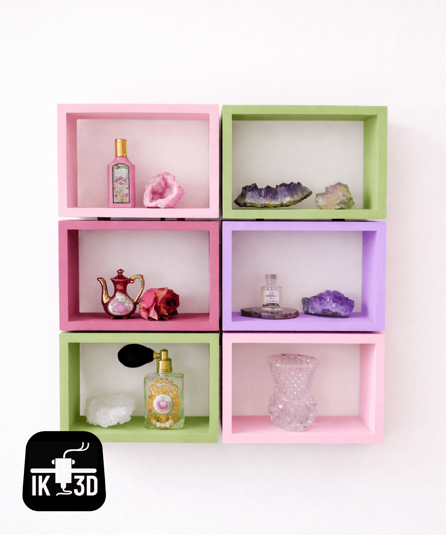 Modular Rectangular Display Shelves 3d model