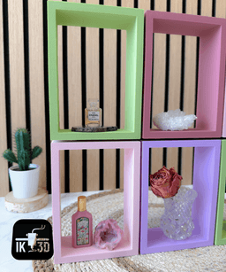 Modular Rectangular Display Shelves 3d model