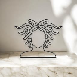 Medusa Line Art - Desktop Line Art 3d model